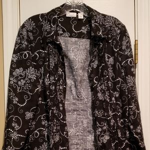 Kim Rogers black/white top, size XL